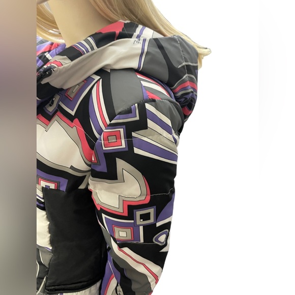 Emilio Pucci Women's Pink and Purple Signature Puffer Jacket vintage - Picture 12 of 15